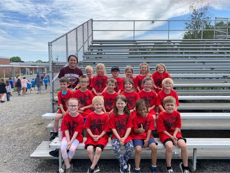 Field Day - 2022 Mrs. Cramer organized a fun Field Day for three groups- K/1, 2/3, and 4/5. Thank you to the West Snyder Elementary PTO for purchasing each student at-shirt that matched their grade level color!